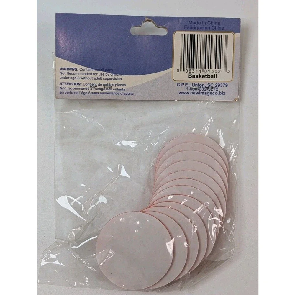 Stick-It Felt Basketball Shapes 12pc Adhesive Backed Sports Lover Craft Supplies